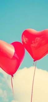 Red Balloon Heart Live Wallpaper