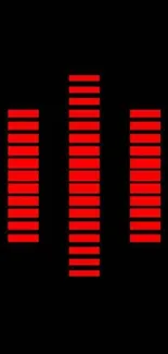 Red bars on a black background wallpaper for phones.