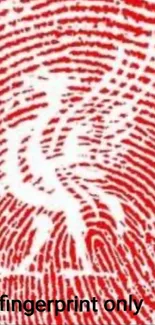 Red fingerprint design mobile wallpaper for a unique look.