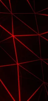 Red glowing geometric pattern wallpaper.