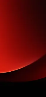 Dynamic red gradient wallpaper with elegant curves.