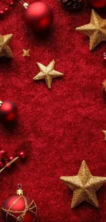 Red Holiday Christmas Decoration Live Wallpaper