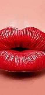 Vibrant red lips wallpaper with a glossy finish.