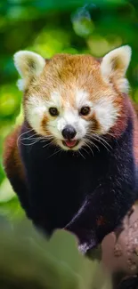 Red Panda Head Plant Live Wallpaper