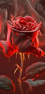 Red Petal Garden Roses Live Wallpaper