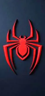 Red spider logo on a black background wallpaper.