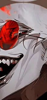 Anime character with red sunglasses showing a mischievous smile.