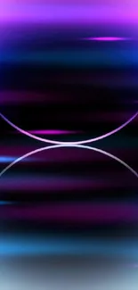 Reflective gradient wallpaper with pink, blue, and black colors