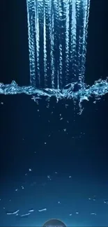 Refreshing water splash on a phone screen background.