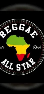 Reggae All Star wallpaper with Africa map and vibrant colors.