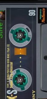 A retro cassette tape with vibrant design.