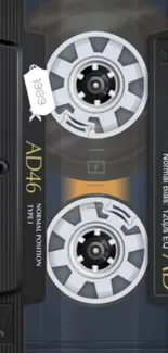 Vintage cassette tape mobile wallpaper.