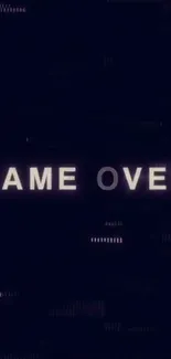 Retro 'Game Over' text on dark background wallpaper.