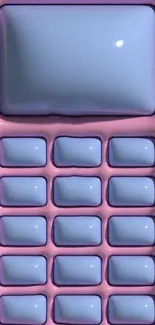 Glossy retro mobile phone wallpaper in pink and blue hues.