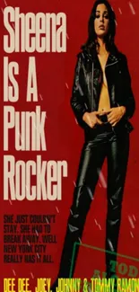 Retro punk rock poster with a bold, iconic design.