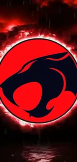 Retro ThunderCats logo with black and red colors.