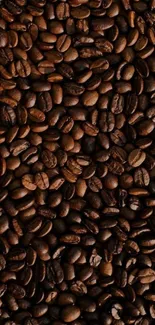 Rich textured coffee bean wallpaper for mobile.