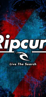 Ripcurl mobile wallpaper with a bold, dynamic red and blue design.