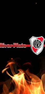 River Plate logo on black mobile wallpaper