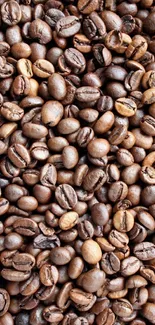 Vibrant roasted coffee beans wallpaper.
