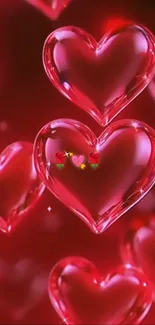 Red heart wallpaper with a romantic touch.