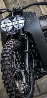 Rugged off-road motorcycle wallpaper in dark tones.