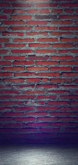 Rustic red brick wall with dramatic lighting and texture.