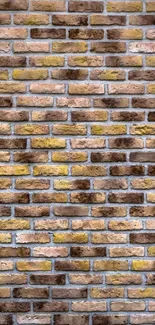 Vivid textured brick wall phone wallpaper.