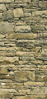 Mobile wallpaper featuring rustic stone wall texture in beige tones.