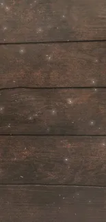 Rustic dark wood wallpaper with starry accents.