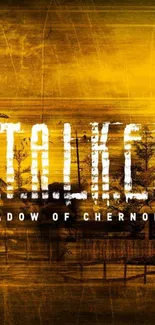 STALKER: Shadow of Chernobyl game-themed mobile wallpaper in grunge style.