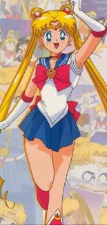 Sailor Moon anime character posing with iconic features.