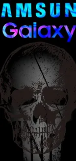 Samsung Galaxy skull design mobile wallpaper.