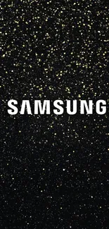 Samsung wallpaper with black and golden glitter design