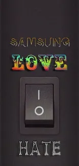 Samsung love-hate switch design wallpaper.