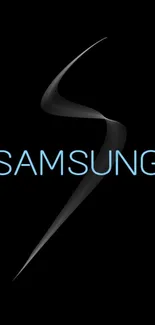 Samsung mobile wallpaper with black and blue design.