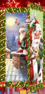 Santa Claus Christmas Decoration Christmas Day Live Wallpaper