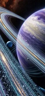 Stunning view of Saturn with its majestic rings.