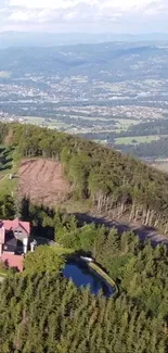 Hillside house with scenic panoramic view.