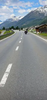 Mountain highway with scenic views and vibrant skies.