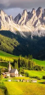 Picturesque mountain village with green valleys.