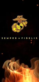 Semper Fidelis Marine Corps emblem wallpaper.