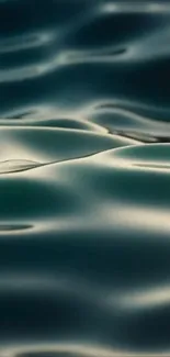 Serene abstract water waves mobile wallpaper.