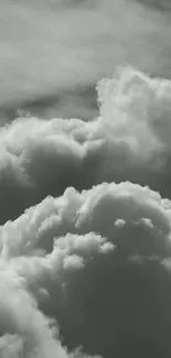 Black and white cloud formations wallpaper.