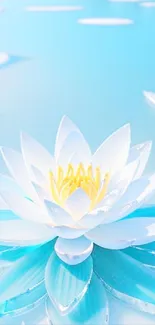 Beautiful blue lotus flower on serene background.