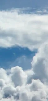 White clouds float against a vivid blue sky.