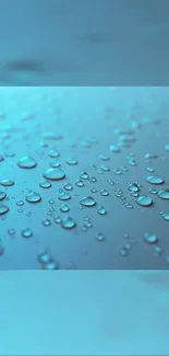 Blue water drops mobile wallpaper with serene, calming effect.