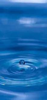 A soothing blue water ripple wallpaper for mobile screens.