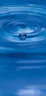 Serene blue water ripple mobile wallpaper.