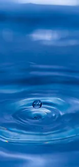 Serene blue water ripple with calming vibes.